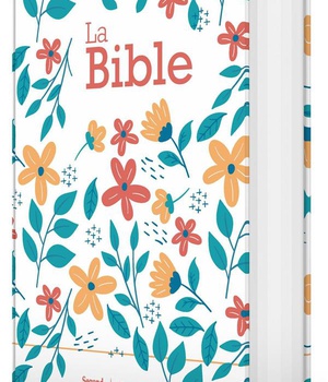 BIBLE SEGOND 21 COMPACTE (PREMIUM STYLE) - COUVERTURE RIGIDE TOILEE MATELASSEE MOTIF FLEURIS