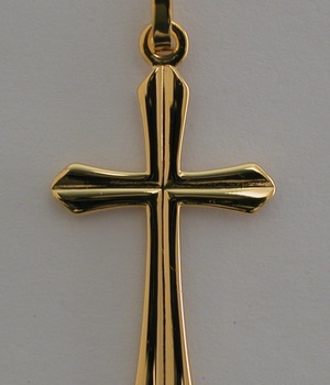 CROIX PLAQUE OR STRIEE GRAND MODELE HAUTEUR 2.9 CM