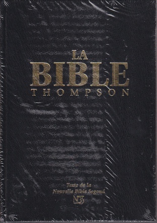 LA BIBLE THOMPSON TEXTE NBS RIGIDE NOIR ONGLETS