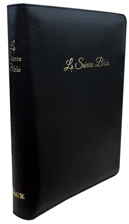 LA SAINTE BIBLE NOIRE 1910 STANDARD GLISSIERE TRANCHE DOREE ET ONGLETS