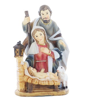 NATIVITE EN RESINE H. 10.7 CM