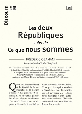 LES DEUX REPUBLIQUES - SUIVI DE CE QUE NOUS SOMMES