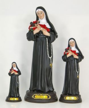 STATUE SAINTE RITA 20 CM RESINE PEINT A LA MAIN NDSP