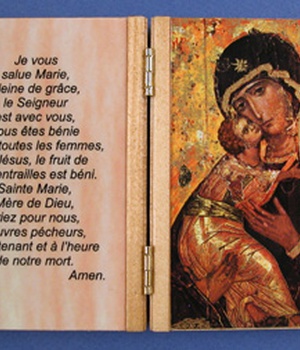 DIPTYQUE BOIS CERISIER VIERGE DE VLADIMIR ET JE VOUS SALUE MARIE 10X14 CM
