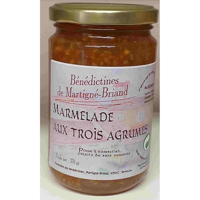MARMELADE AUX TROIS AGRUMES, POT DE 370 G
