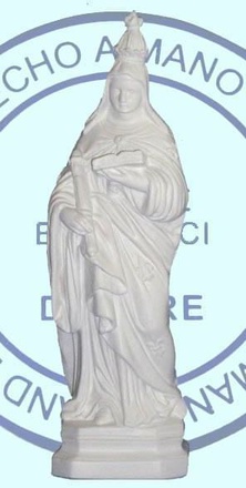 STATUE SAINTE RADEGONDE 30 CM CIMENT BLANC POUR EXTERIEUR
