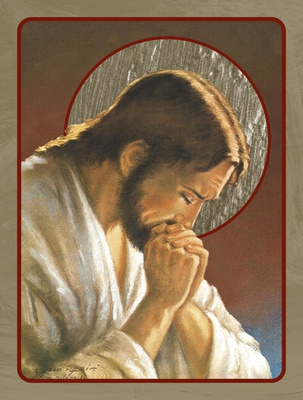 LE CHRIST EN PRIERE - ICONE TRADITION 14X10.6 CM