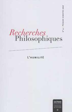 RECHERCHES PHILOSOPHIQUES N 4 - PRINTEMPS 2017