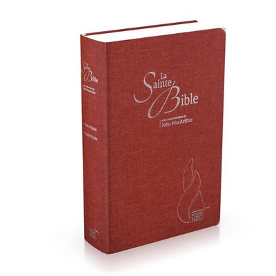 BIBLE D'ETUDE SEGOND NEG MACARTHUR - COUVERTURE SOUPLE, TOILE COULEUR CARMIN