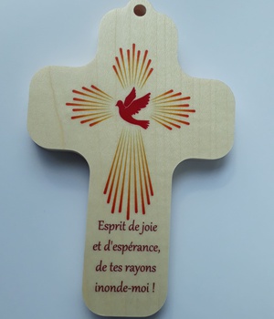 CROIX BOIS ESPRIT DE JOIE ET ESPERANCE