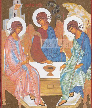 LA TRINITE DE ROUBLEV - ICONE DOREE A LA FEUILLE 15X18 CM - 754.67