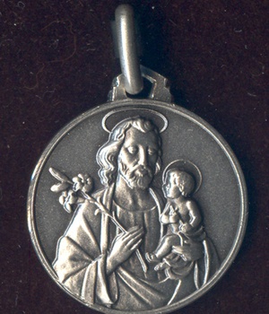 MEDAILLE ARGENT ST JOSEPH LEGERE