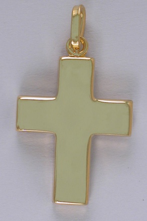 CROIX PLAQUE OR FANTAISIE