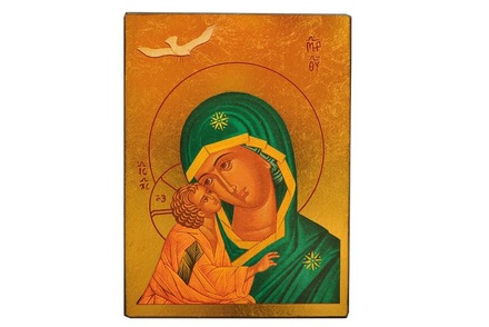 NOTRE DAME DES GRACES - ICONE DOREE A LA FEUILLE 11.5X15 CM