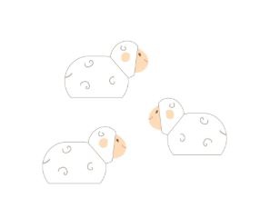 LOT 3 MOUTONS CRECHE TOURNEE NDSP