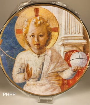 ICONE ENFANT JESUS EMMANUEL ROND - DIAMETRE 13 CM