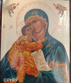 NOTRE DAME DU BEL AMOUR - MINI ICONE AUTOCOLLANTE 8X9,8 CM - 140.14