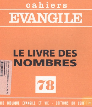 CAHIERS EVANGILE NO 78. LE LIVRE DES NOMBRES