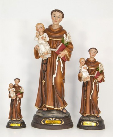STATUE SAINT ANTOINE 20 CM RESINE PEINT A LA MAIN NDSP