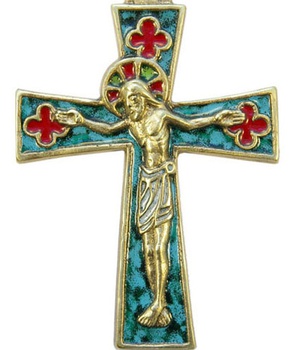 CROIX CHRIST EMAIL TURQUOISE PETAL COPTE NDSP