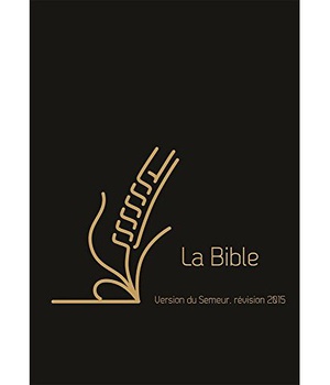 BIBLE DU SEMEUR 2015, NOIRE, CUIR, AVEC ONGLETS