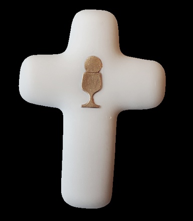 CROIX DE L'EUCHARISTIE FILET DORE