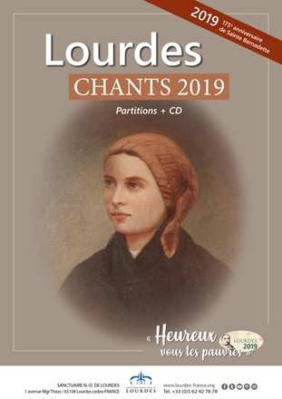 LOURDES : CHANTS 2019 POUR LA MESSE "HEUREUX, VOUS LES PAUVRES" CD + LIVRET DE PARTITIONS