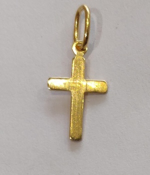 CROIX LATINE SIMPLE PLAQUE OR 10 MM