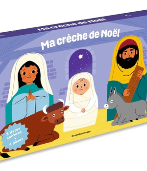 MA CRECHE DE NOEL - TROIS LIVRES-SANTONS ET UN DECOR