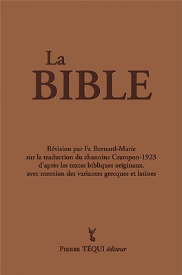 LA BIBLE (INTEGRALE) - CRAMPON 1923 - 2023