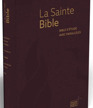 BIBLE D'ETUDE NEG A PARALLELES COUVERTURE SOUPLE FIBROCUIR BORDEAUX