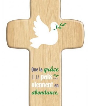 CROIX BOIS COLOMBE GRACE ET PAIX