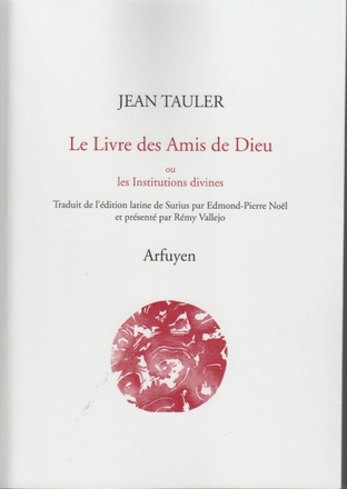 LIVRE AMIS DIEU ( LES INSTITUTIONS DIVINES)