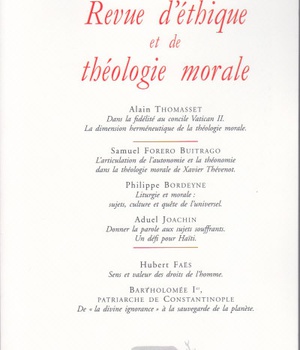 REVUE ETHIQUE ET THEOLOGIE MORALE SUP 264