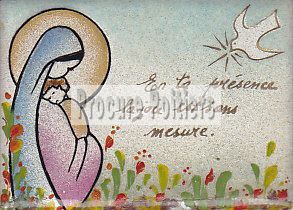 EMAIL VIERGE AU COEUR 10X7CM RT 10VR 1063 BLC /A NDSP