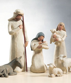 LOT NATIVITE NATIVITE CRECHE (6 PIECES)