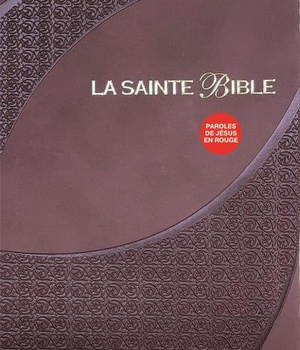 SAINTE BIBLE 1910 - PAROLES DE JESUS EN ROUGE, BRUN