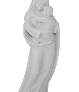 MARIE ENFANT STATUE BLANCHE ALBATRE 10 CM NDSP
