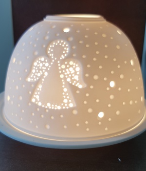 PHOTOPHORE PORCELAINE ANGE