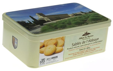 COFFRET SABLES DE L ABBAYE DU BARROUX 600G ( PUR BEURRE ) NDSP