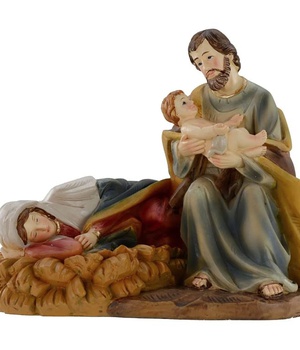 NATIVITE EN RESINE H. 9.5 CM