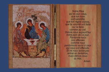 DIPTYQUE BOIS CERISIER TRINITE ROUBLEV ET NOTRE PERE 10X14 CM