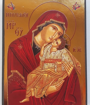 VIERGE DE TENDRESSE - MINI ICONE AUTOCOLLANTE 7X8 CM