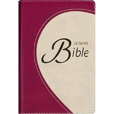 BIBLE COMPACTE SEGOND 1910 / MODELE SOUPLE, DUOTONE FRAMBOISE, RUBAN MARQUE PAGE, TRANCHE DOREE