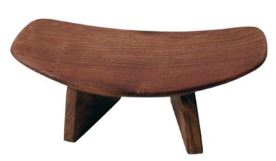 BANC DE MEDITATION - PEINT BRUN