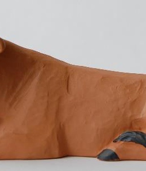 BOEUF 17 CM DE LONG CRECHE NUIT DE LUMIERE