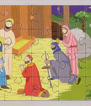 PUZZLE SUR PLANCHE 20 PIECES - LA NATIVITE