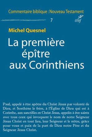 LA PREMIERE EPITRE AUX CORINTHIENS