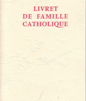 LIVRET FAMILLE CATHOLIQUE