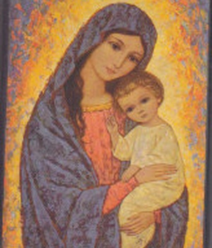 VIERGE DE LA LUMIERE - MINI ICONE AUTOCOLLANTE 7X5 CM - 742.11